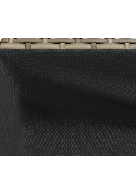 Fioriere Giardino con Ripiani 2pz Grigie 70x28x70cm Polyrattan