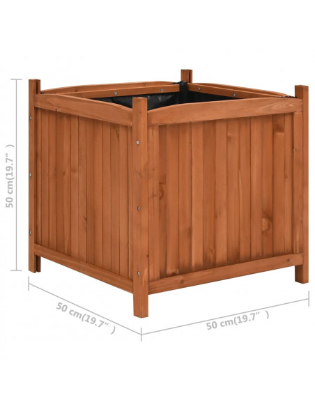 Fioriere Rialzate 2 pz 50x50x50 cm in Legno di Abete
