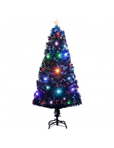 Albero di Natale Preilluminato con Supporto e LED 120 cm Fibra Ottica 2