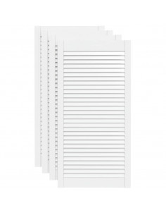 Ante a Lamelle 4 pz Bianche 99,3x49,4 cm in Legno di Pino 2
