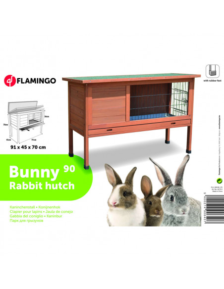 FLAMINGO Conigliera Bunny 90 91x45x70 cm Marrone