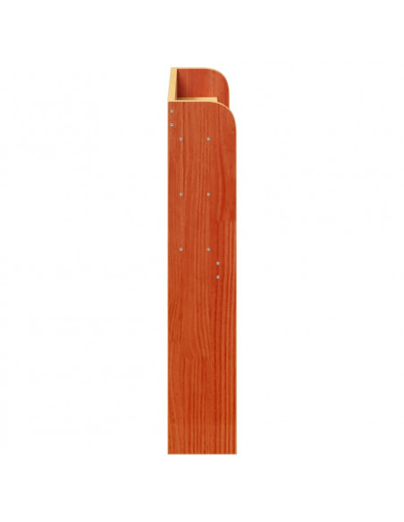 Testiera con Ripiani Marrone Cera 75 cm Legno Massello di Pino