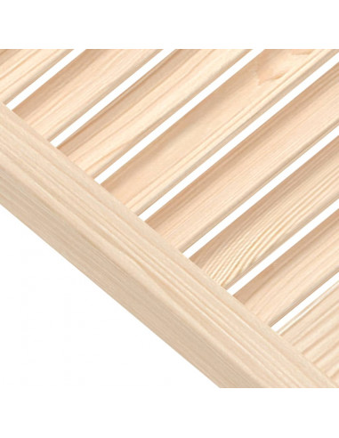 Ante con Design a Lamelle 4 pz 61,5x59,4 cm in Legno di Pino