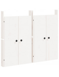 Ante da Cucina da Esterno 2pz Bianche 50x9x82cm Legno Massello di Pino 2