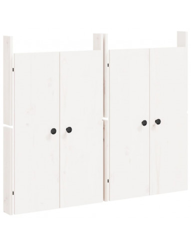 Ante da Cucina da Esterno 2pz Bianche 50x9x82cm Legno Massello di Pino