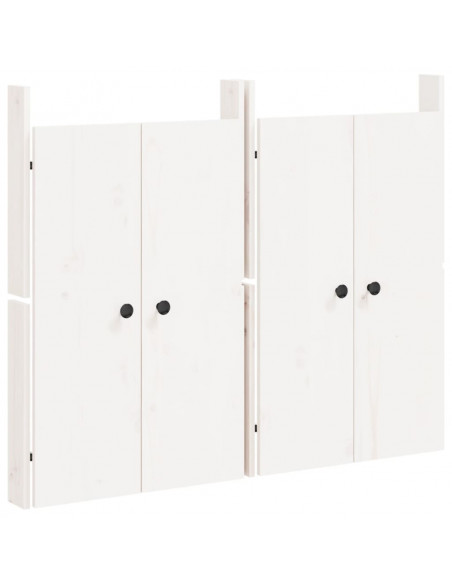 Ante da Cucina da Esterno 2pz Bianche 50x9x82cm Legno Massello di Pino