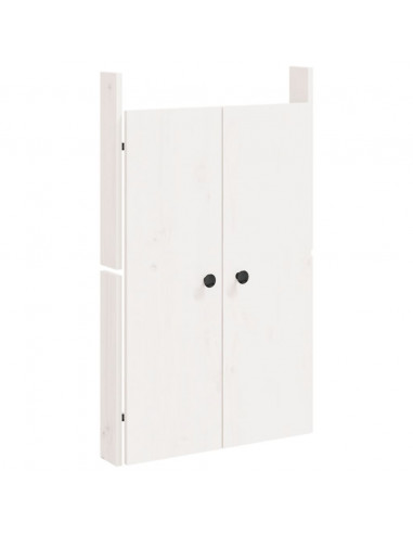 Ante da Cucina da Esterno 2pz Bianche 50x9x82cm Legno Massello di Pino