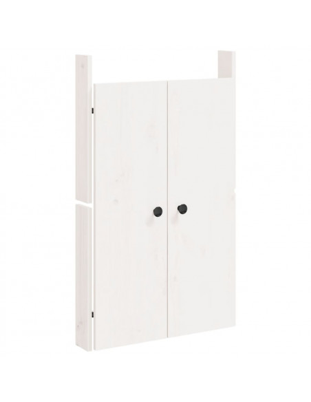 Ante da Cucina da Esterno 2pz Bianche 50x9x82cm Legno Massello di Pino