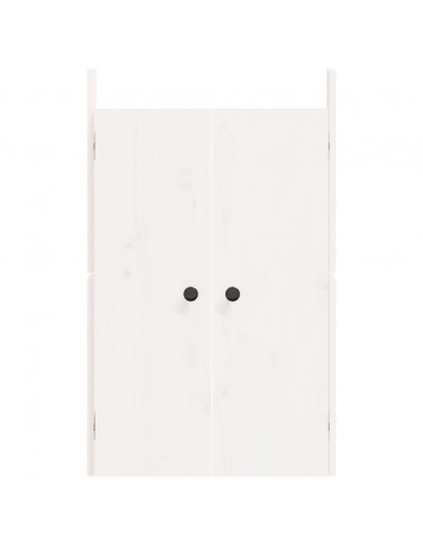 Ante da Cucina da Esterno 2pz Bianche 50x9x82cm Legno Massello di Pino