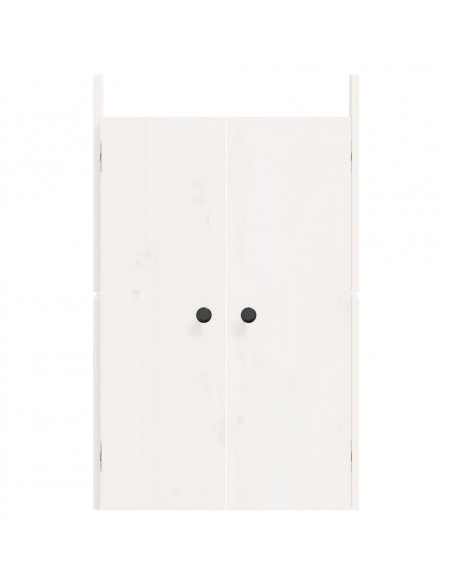 Ante da Cucina da Esterno 2pz Bianche 50x9x82cm Legno Massello di Pino