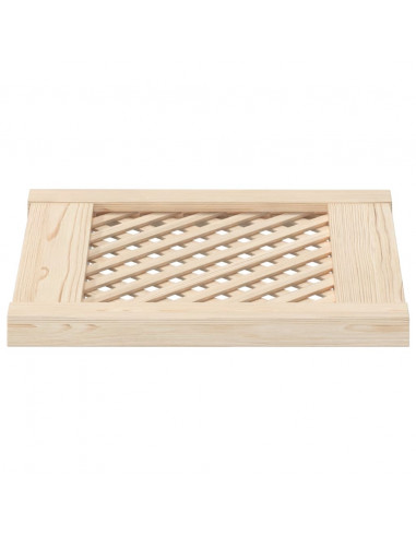 Ante con Design a Reticolo 2 pz 39,5x39,5 cm in Legno di Pino