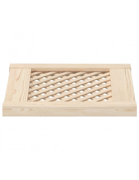 Ante con Design a Reticolo 2 pz 39,5x39,5 cm in Legno di Pino