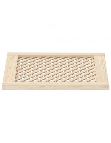 Ante con Design a Reticolo 2 pz 49,5x61,5 cm in Legno di Pino