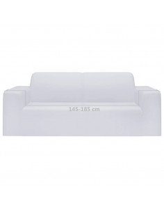 Fodera Elasticizzata Divano 2 Posti in Jersey Poliestere Bianco