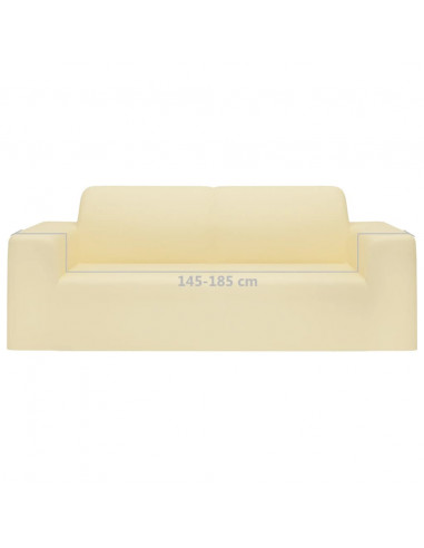 Fodera Elasticizzata Divano 2 Posti in Jersey Poliestere Crema