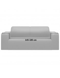 Fodera Elasticizzata Divano 2 Posti in Jersey Poliestere Grigio 2