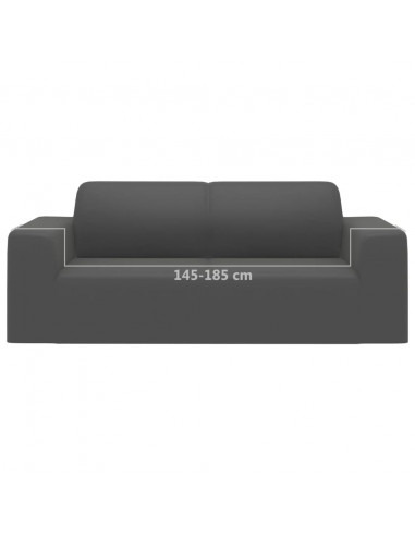 Fodera Elasticizzata Divano 2 Posti Jersey Poliestere Antracite