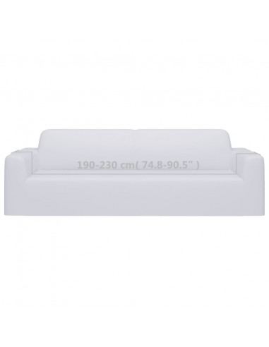 Fodera Elasticizzata Divano 3 Posti in Jersey Poliestere Bianco