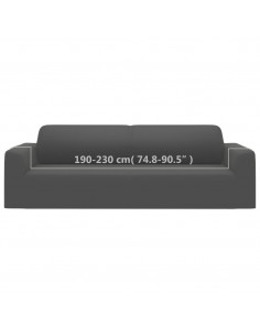 Fodera Elasticizzata Divano 3 Posti Jersey Poliestere Antracite 2