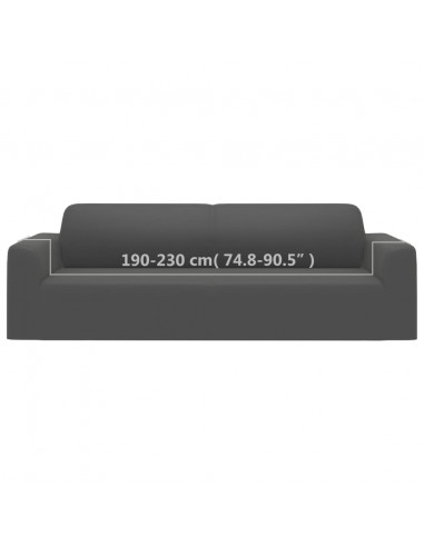 Fodera Elasticizzata Divano 3 Posti Jersey Poliestere Antracite