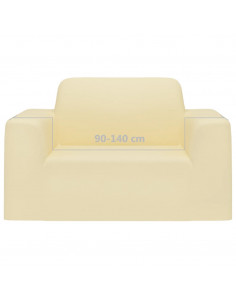 Fodera Elasticizzata per Divano in Jersey di Poliestere Crema