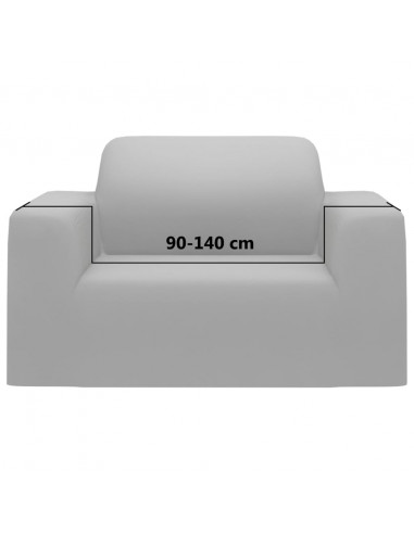Fodera Elasticizzata per Divano in Jersey di Poliestere Grigio