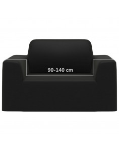 Fodera Elasticizzata per Divano in Jersey di Poliestere Nero 2