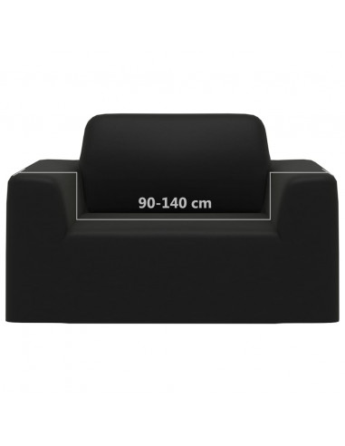 Fodera Elasticizzata per Divano in Jersey di Poliestere Nero