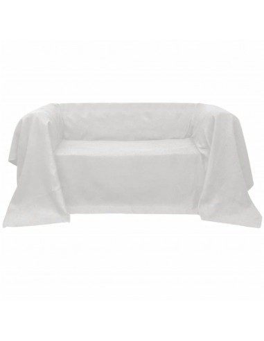 Fodera per divano in micro-camoscio crema 210 x 280 cm
