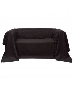 Fodera per divano in micro-camoscio marrone 210 x 280 cm 2