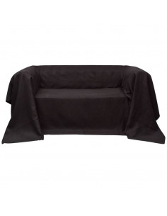 Fodera per Divano in Micro-Camoscio Marrone 270 x 350 cm 2