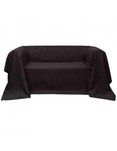 Fodera per Divano in Micro-Camoscio Marrone 270 x 350 cm