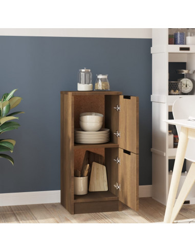 Credenza Rovere Marrone 30x30x70 cm in Legno Multistrato