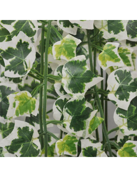 Foglie Artificiali di Edera 4 pz Variegata 90 cm
