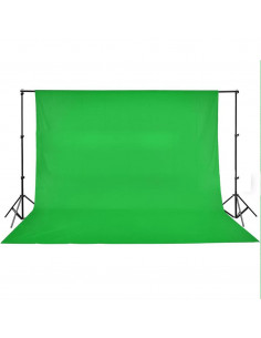 Fondale in Cotone Verde 500x300 cm per Croma Key