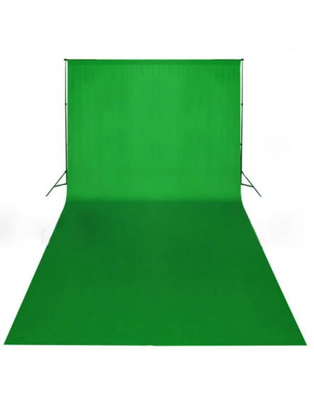 Fondale in Cotone Verde 600x300 cm per Croma Key