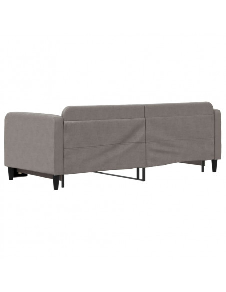 Divano Letto con Letto Estraibile Tortora 80x200 cm Tessuto