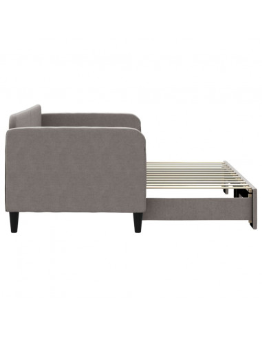 Divano Letto con Letto Estraibile Tortora 80x200 cm Tessuto