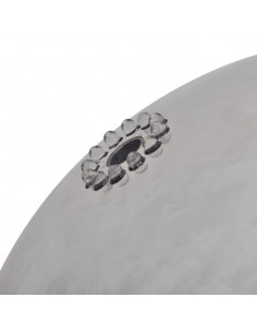 Fontane da Giardino a Sfera 3 pz con LED in Acciaio Inox 30 cm