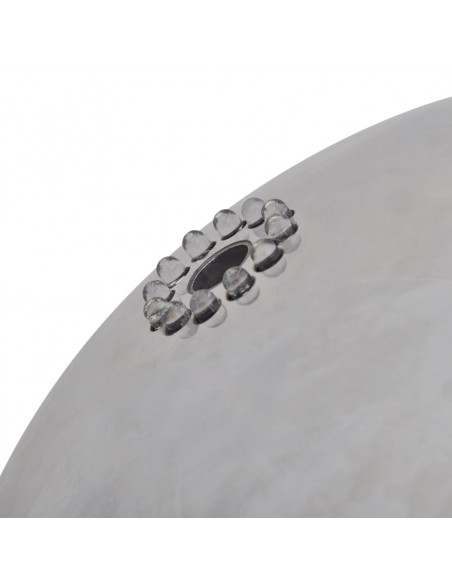 Fontane da Giardino a Sfera 3 pz con LED in Acciaio Inox 30 cm