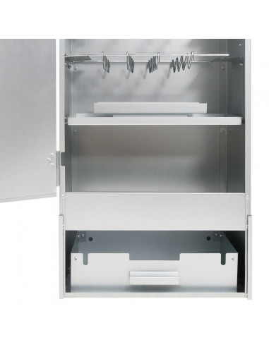 Forno Affumicatore Trucioli Legno 44,5x29x110cm in Acciaio Inox