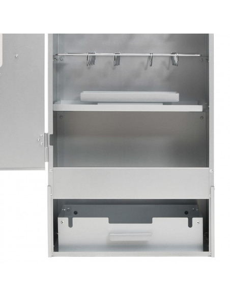 Forno Affumicatore Trucioli Legno 44,5x29x110cm in Acciaio Inox