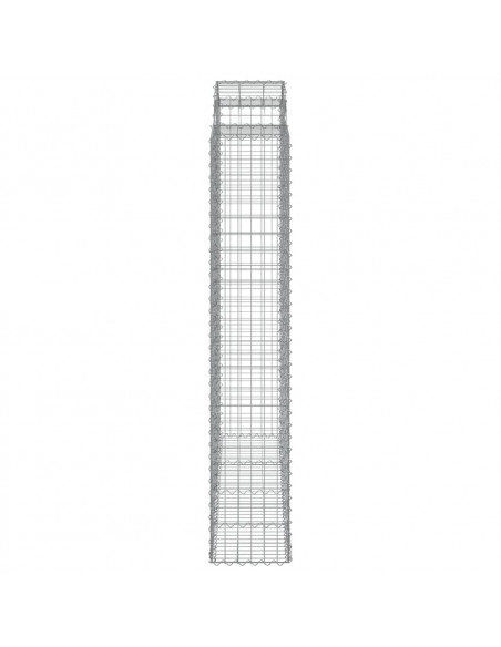 Cesti Gabbioni ad Arco 2 pz 200x50x220/240 cm Ferro Zincato