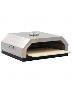 Forno Pizza con Piastra Ceramica per Barbecue a Gas e Carbone 2