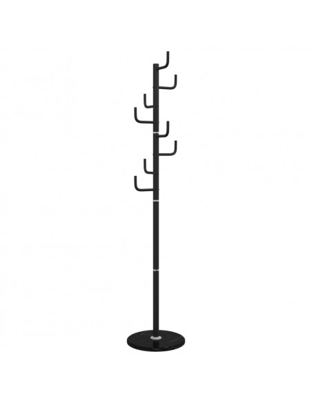 Appendiabiti Nero 183 cm in Ferro Verniciato a Polvere