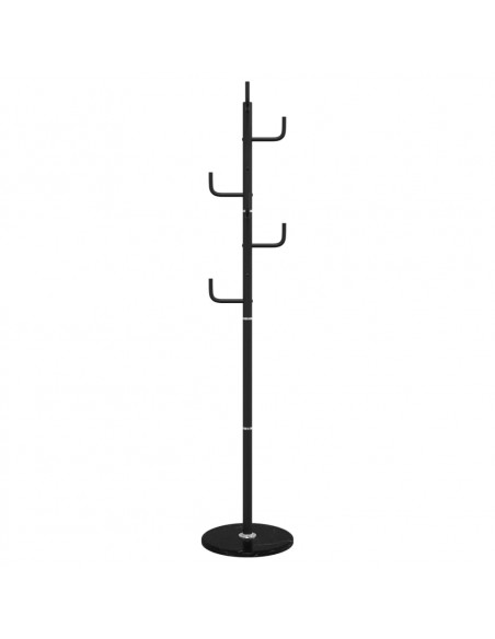 Appendiabiti Nero 183 cm in Ferro Verniciato a Polvere
