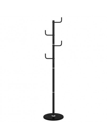 Appendiabiti Nero 183 cm in Ferro Verniciato a Polvere