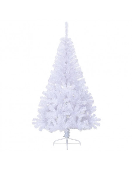 Albero di Natale Artificiale Metà con Supporto Bianco 150cm PVC