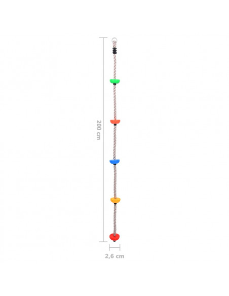 Fune da Arrampicata con Piattaforme 200 cm