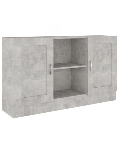 Credenza Grigio Cemento 120x30,5x70 cm in Legno Multistrato